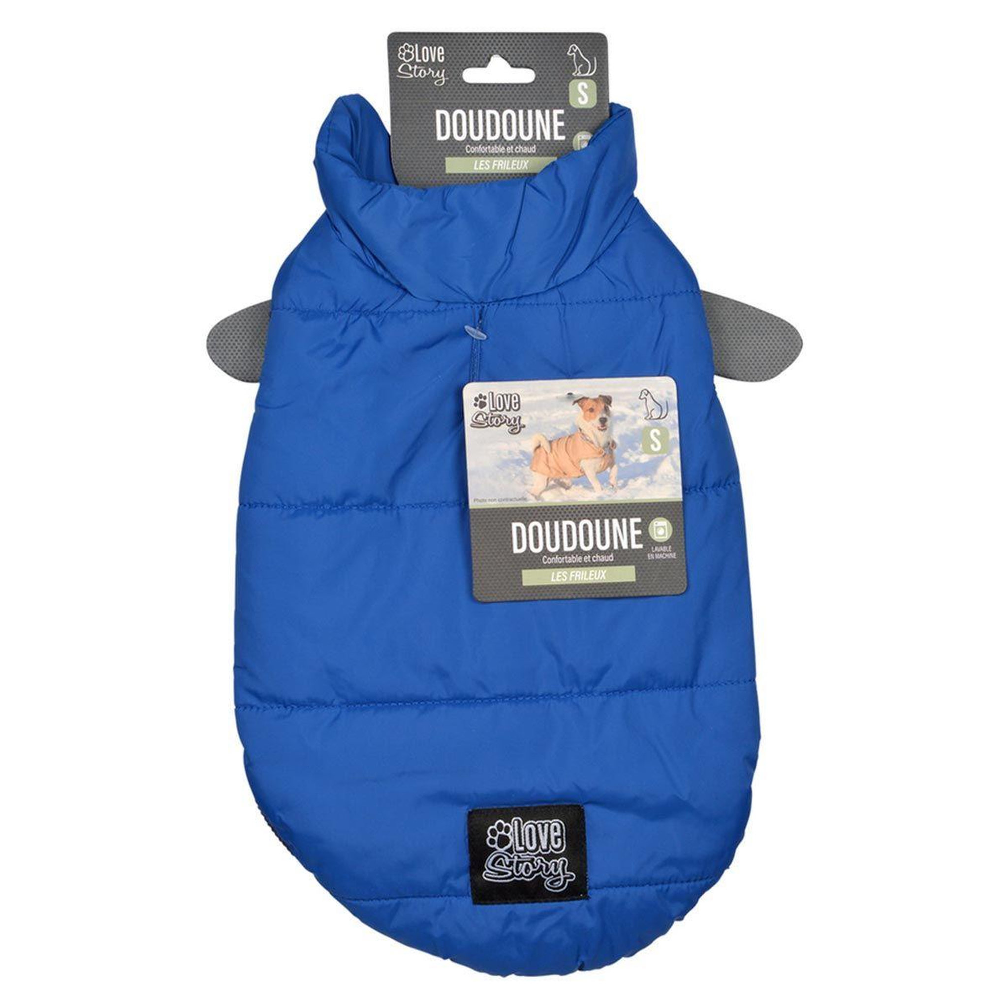 Voir la diapositive 5 : LOVE STORY Doudoune pour chien  polaire  30cm bleu marine