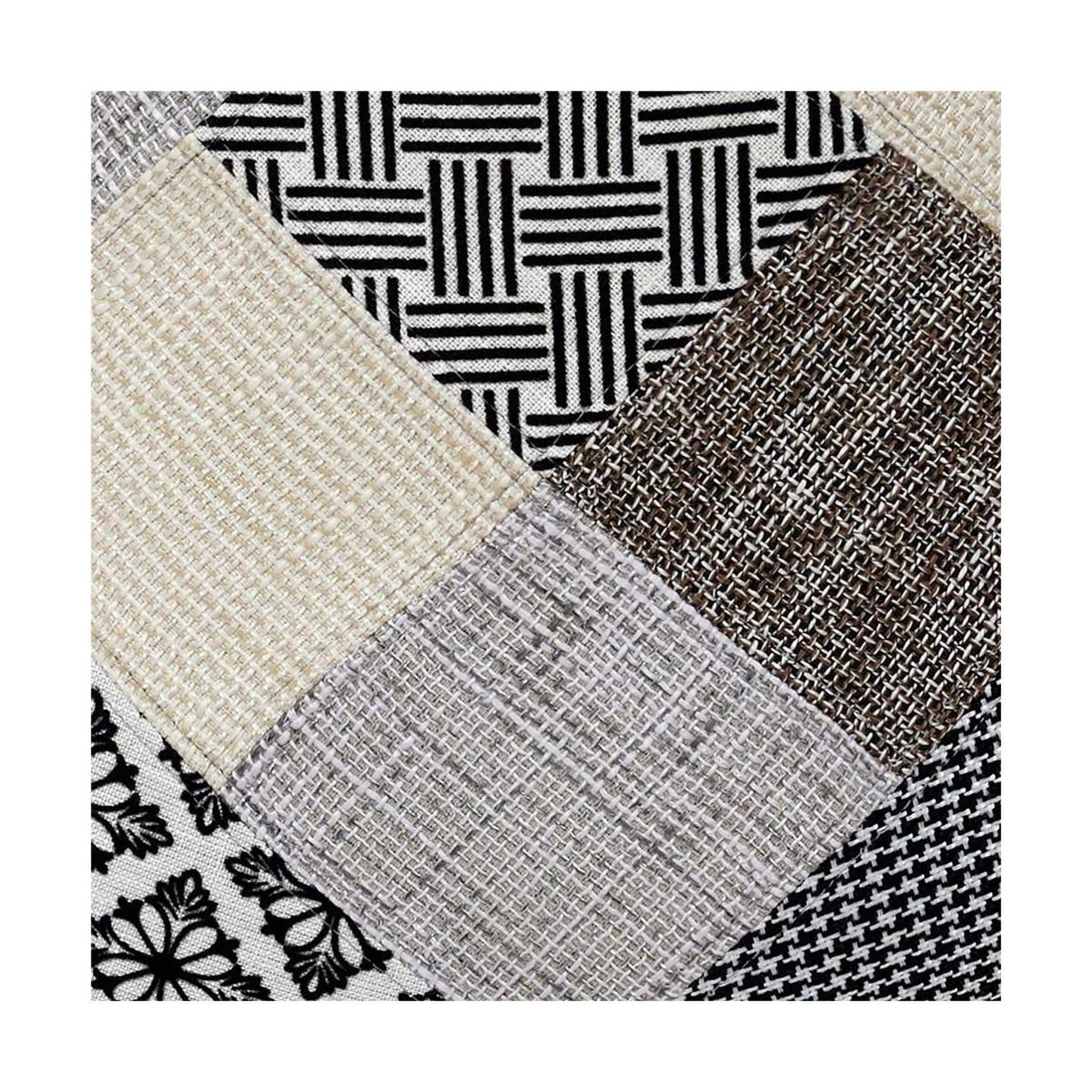 Voir la diapositive 6 : The Home Deco Factory Lot de 4 chaises design  patchwork  86cm gris