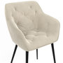 Voir la diapositive 6 : ID MARKET Lot de 2 chaises de salle à manger, fauteuils de table capitonnés LYA velours beige
