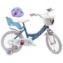 Disney La Reine des Neiges Vélo 16  Fille Licence  Reine des Neiges  + Casque pour enfant de 5 à 7 ans avec stabilisateurs à molettes - 2 freins