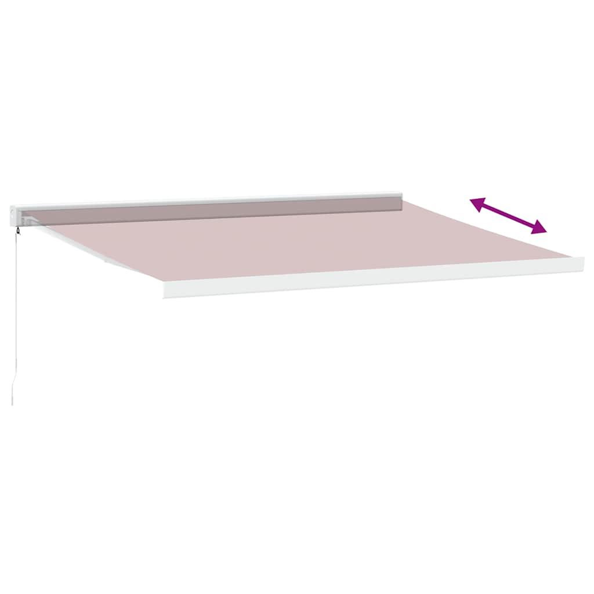 Voir la diapositive 5 : VIDAXL Auvent manuel retractable bordeaux 400x300 cm
