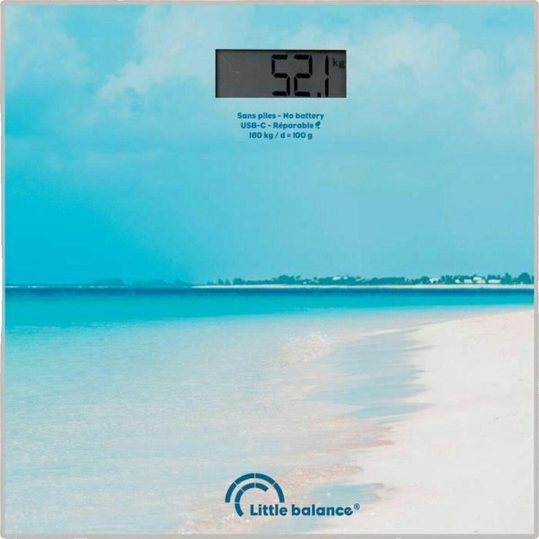 Voir la diapositive 3 : LITTLE BALANCE Pèse-personne électronique Little Balance Caraïbes bleu