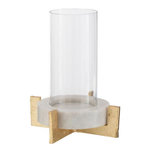 Paris Prix Photophore Design  Base Marbre  31cm Gris