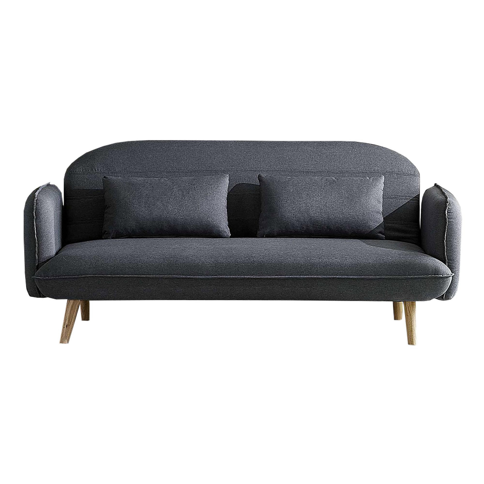 CONCEPT USINE Canapé convertible 3 places en tissu gris sotchi