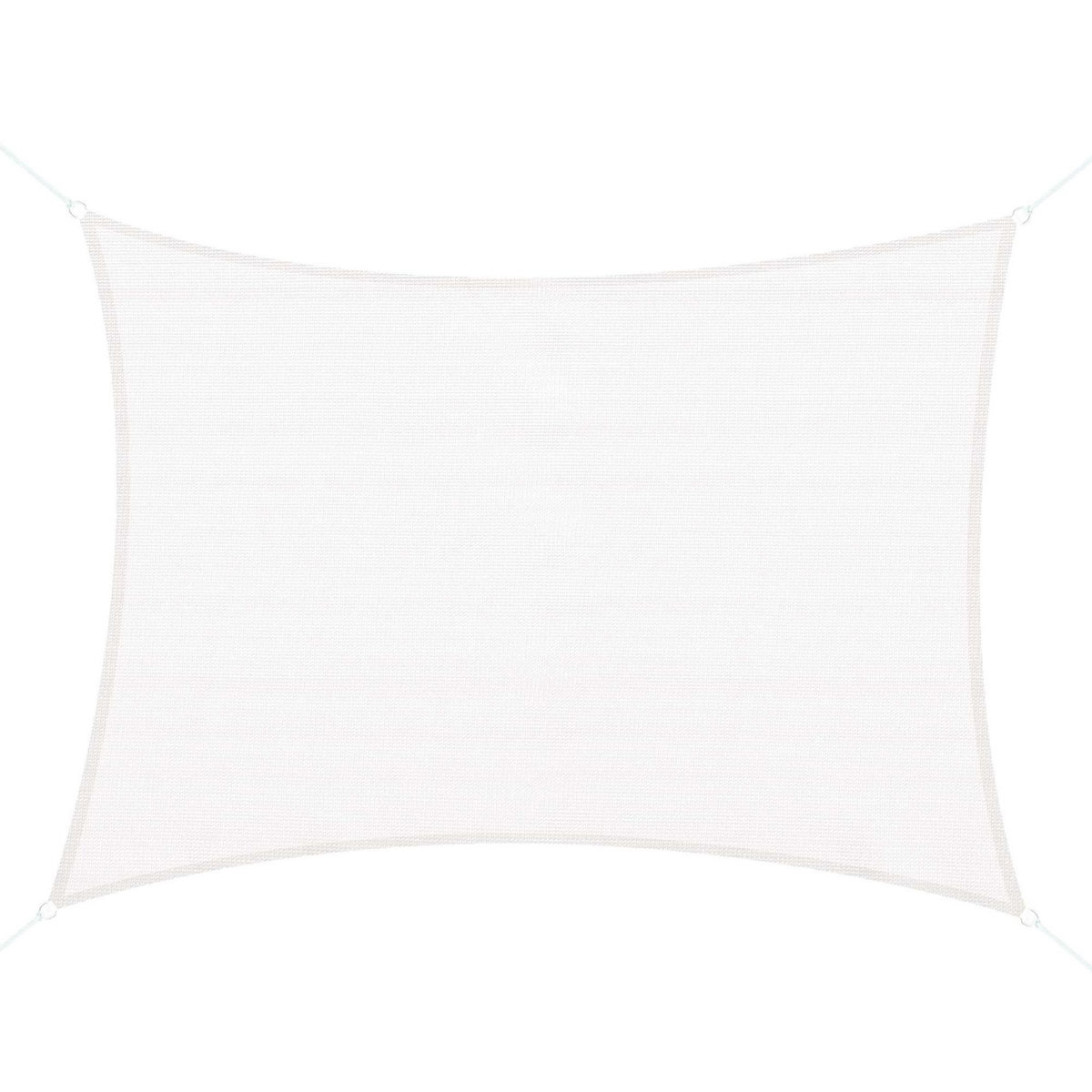 HOMCOM Voile d'ombrage rectangulaire 4 x 6 m toile solaire taud de soleil crème