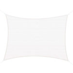 HOMCOM Voile d'ombrage rectangulaire 4 x 6 m toile solaire taud de soleil crème