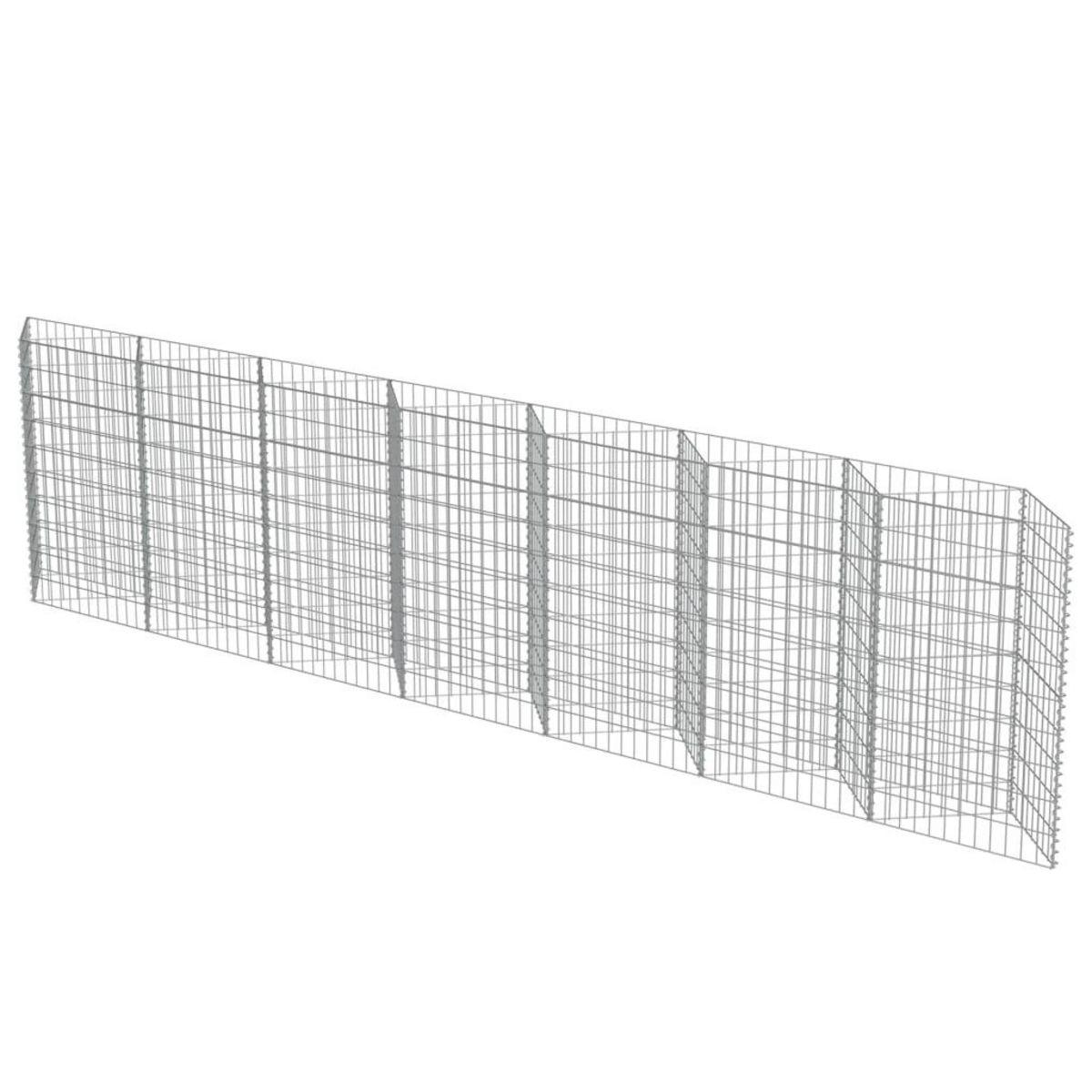 VIDAXL Mur de gabion Acier galvanise 450 x 30 x 100 cm