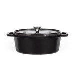 LIVOO Cocotte ovale en fonte 29cm noir - MEP129N
