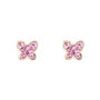 Voir la diapositive 1 : L'ATELIER D'AZUR Boucles d'Oreilles Papillon - Or Jaune et Cristaux - Enfant