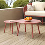 Voir la diapositive 2 : Rendez vous déco Tables d'appoint de jardin en métal terracotta (lot de 2)-Féria