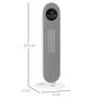 Voir la diapositive 3 : HOMCOM Chauffage soufflant oscillant 2000 W - radiateur céramique PTC - 2 niv. puissance - chauffage d'appoint avec télécommande blanc noir