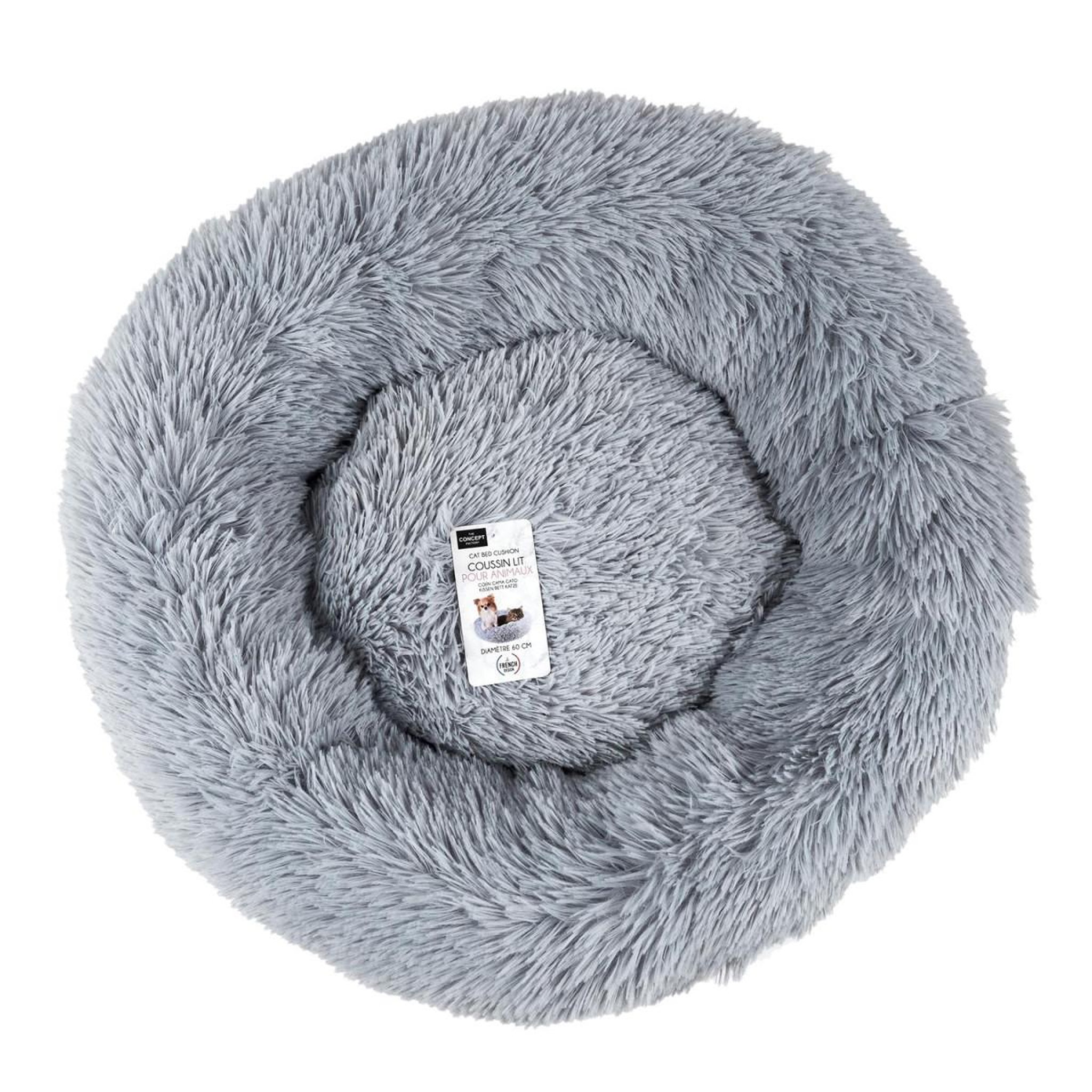 Voir la diapositive 5 : The concept Factory Panier rond chien & chat  apaisant  60cm gris