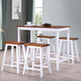 Voir la diapositive 1 : VIDAXL Table et tabouret de bar 5 pcs Bois massif