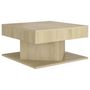 Voir la diapositive 2 : VIDAXL Table basse Chene sonoma 57x57x30 cm Bois d'ingenierie