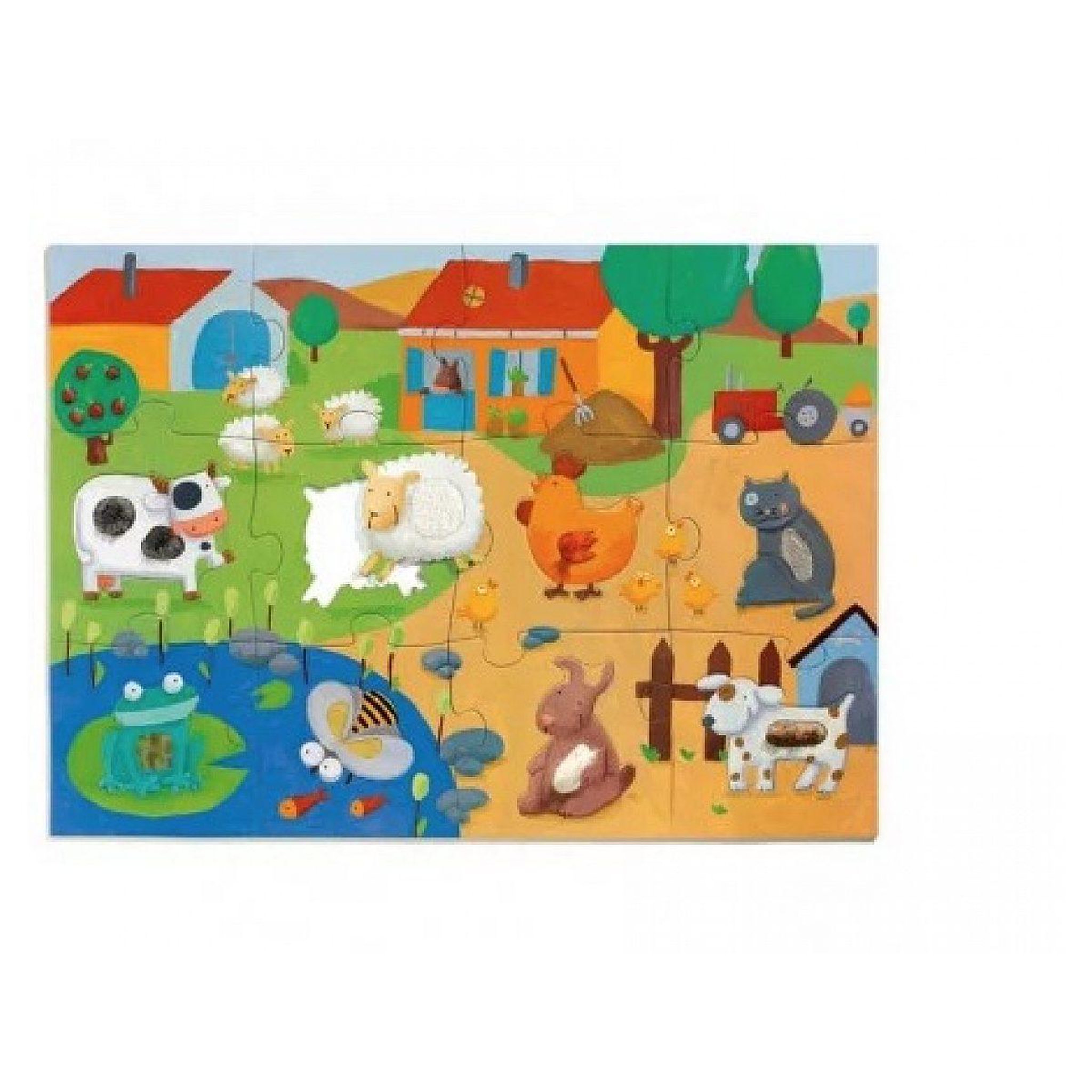 Voir la diapositive 2 : Djeco Puzzle geant tactiloferme