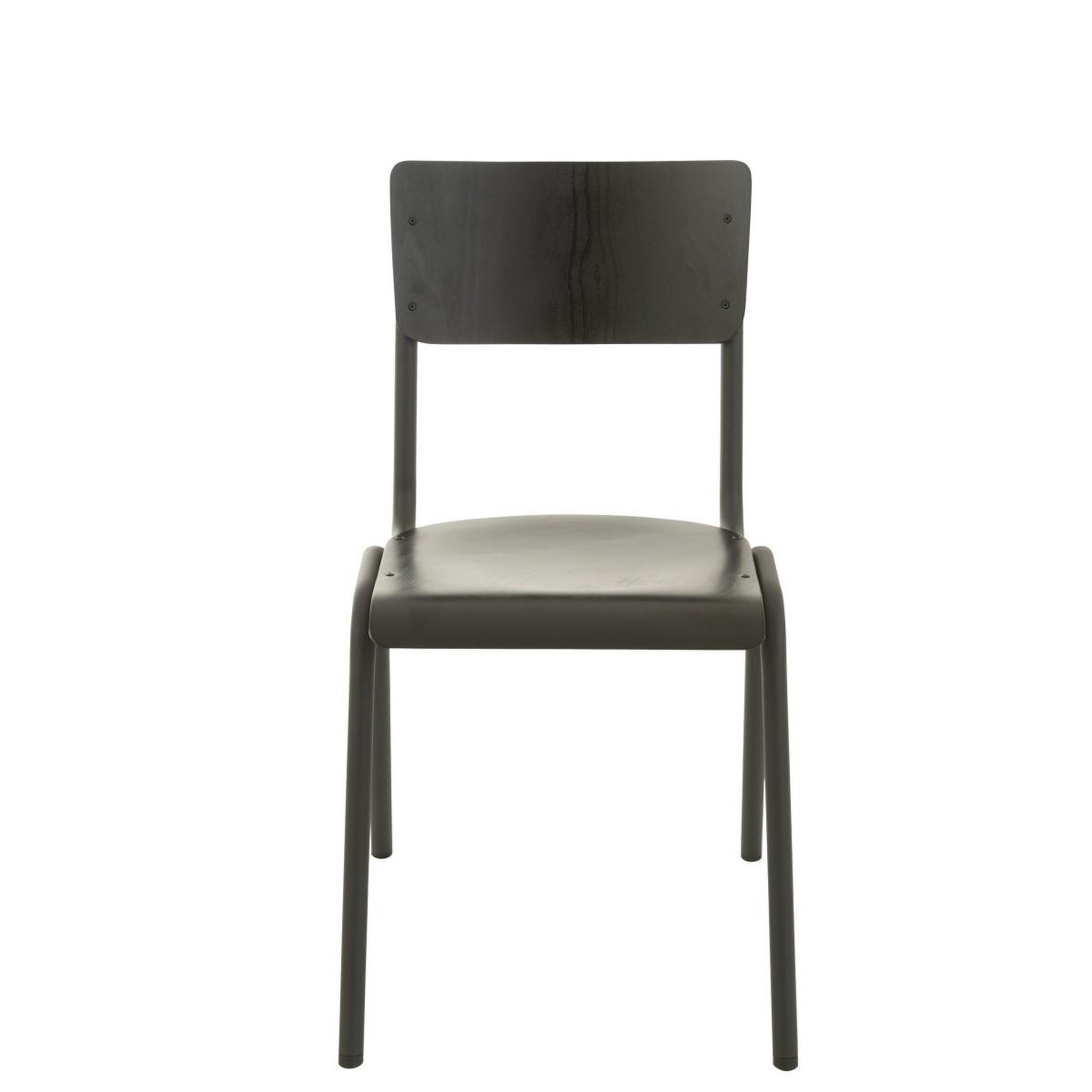 Voir la diapositive 2 : J-LINE Chaise vintage en bois  mauricio  82cm noir