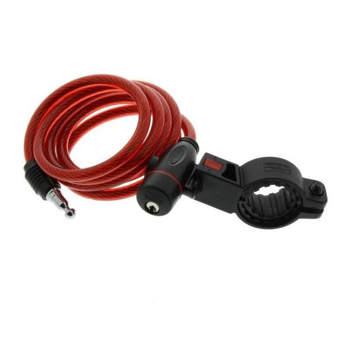 BURG WACHTER Câble antivol vélo - BURG WACHTER - 1 260 100 - Spiral 100 cm, acier 8 mm, clé, support vélo