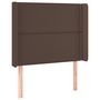Voir la diapositive 2 : VIDAXL Tete de lit avec oreilles Marron 93x16x118/128 cm Similicuir