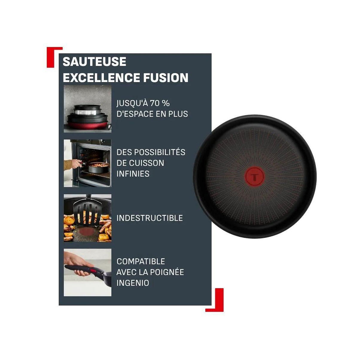 TEFAL Sauteuse Ingenio Excellence 24cm