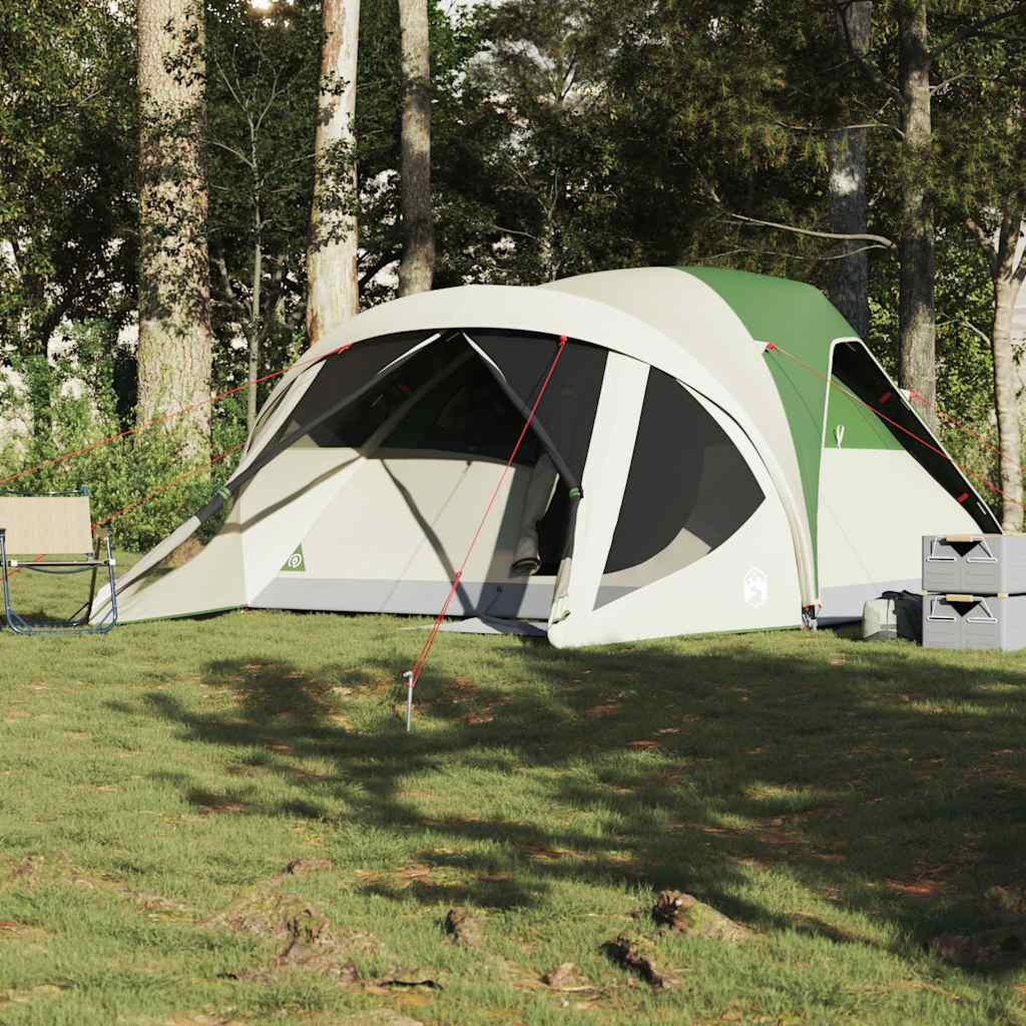 Voir la diapositive 3 : VIDAXL Tente familiale tunnel 6 personnes vert impermeable