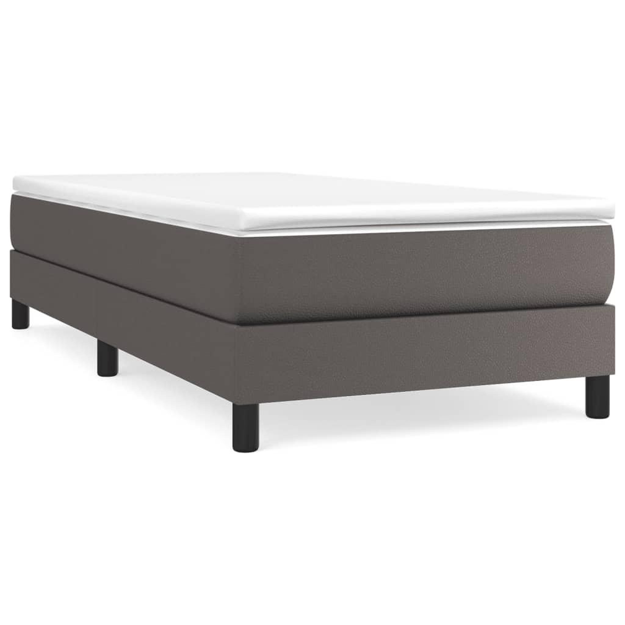 Voir la diapositive 2 : VIDAXL Cadre de lit sans matelas gris 100x200 cm similicuir