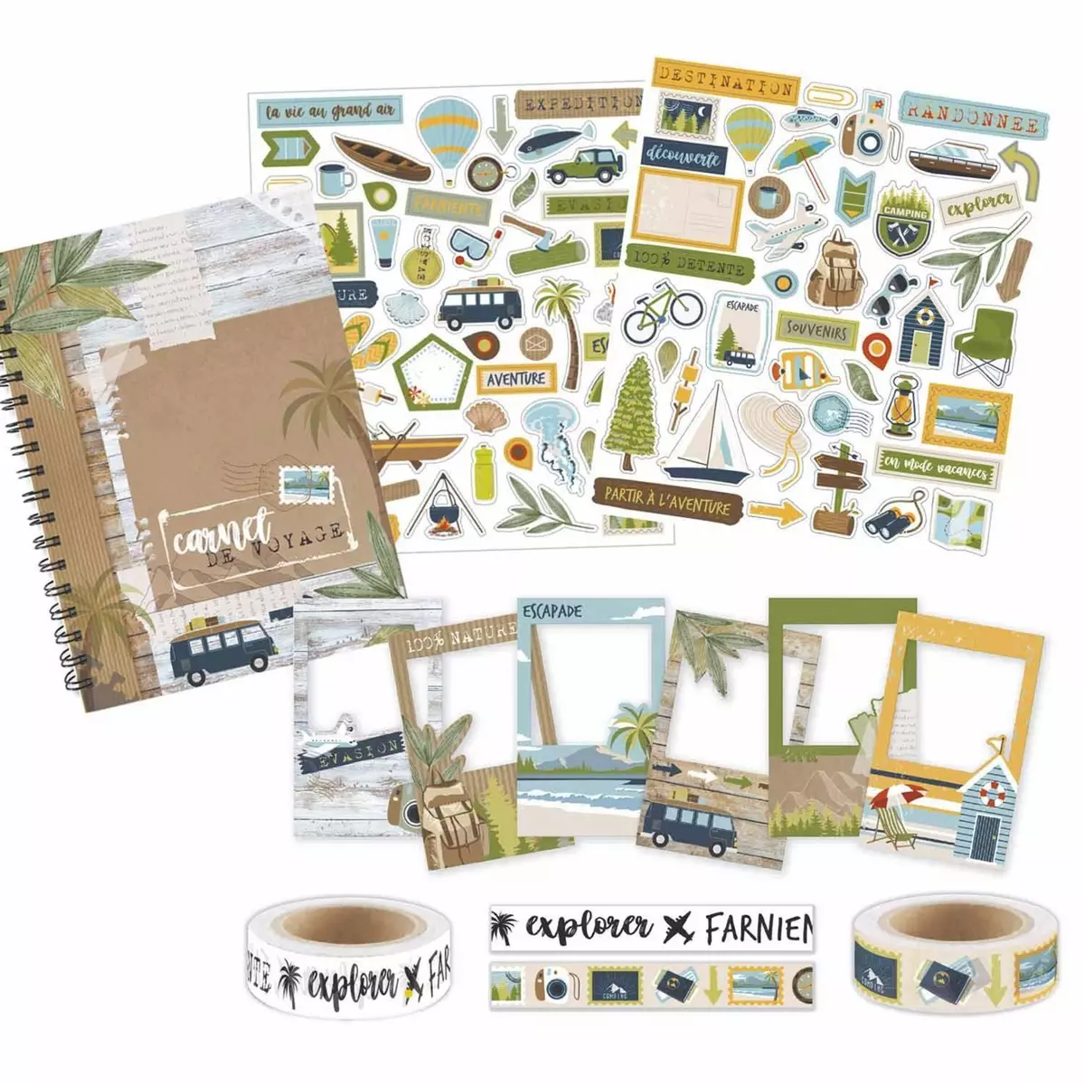 Graine créative Kit carnet de voyage scrapbooking