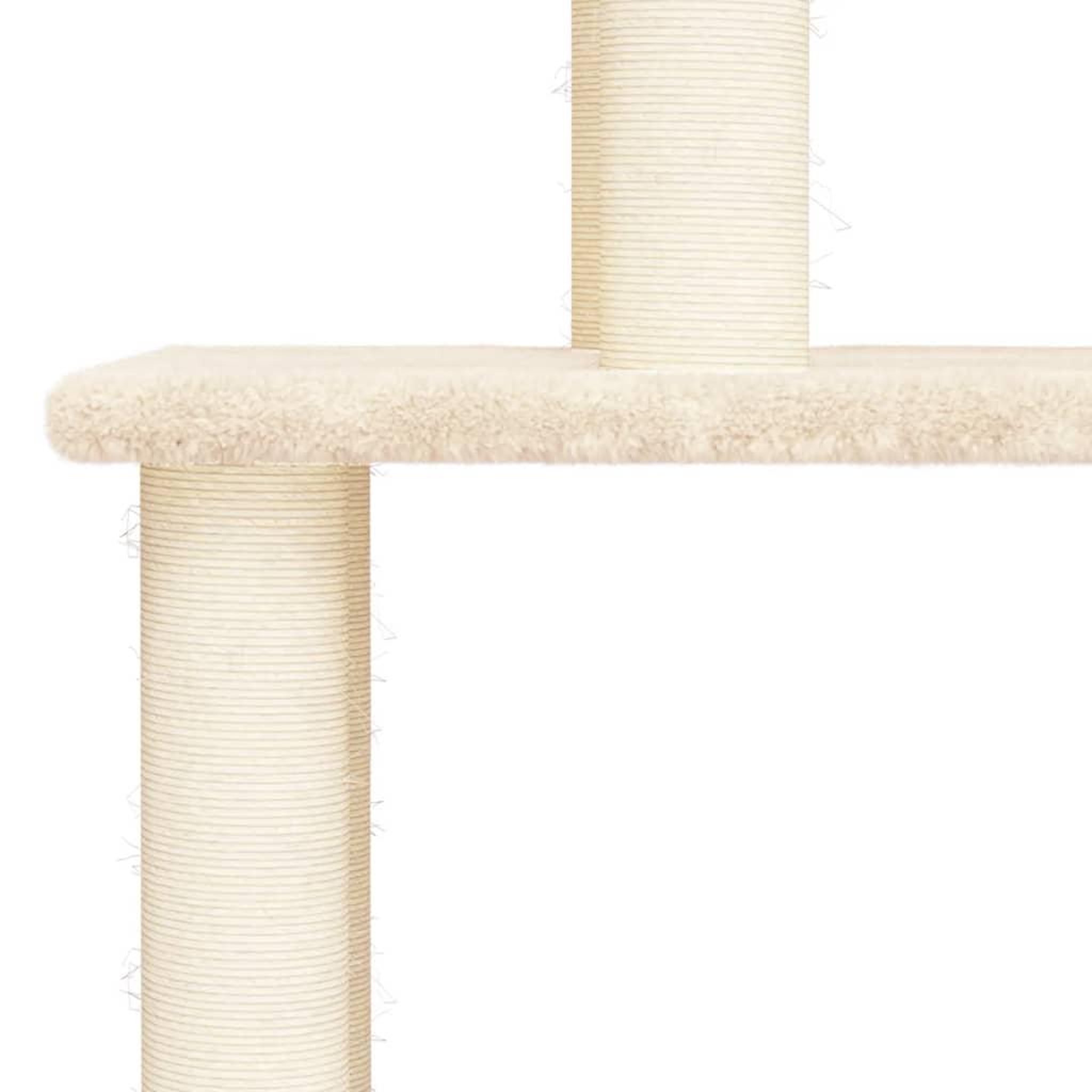 Voir la diapositive 5 : VIDAXL Arbre a chat avec griffoirs en sisal creme 183 cm