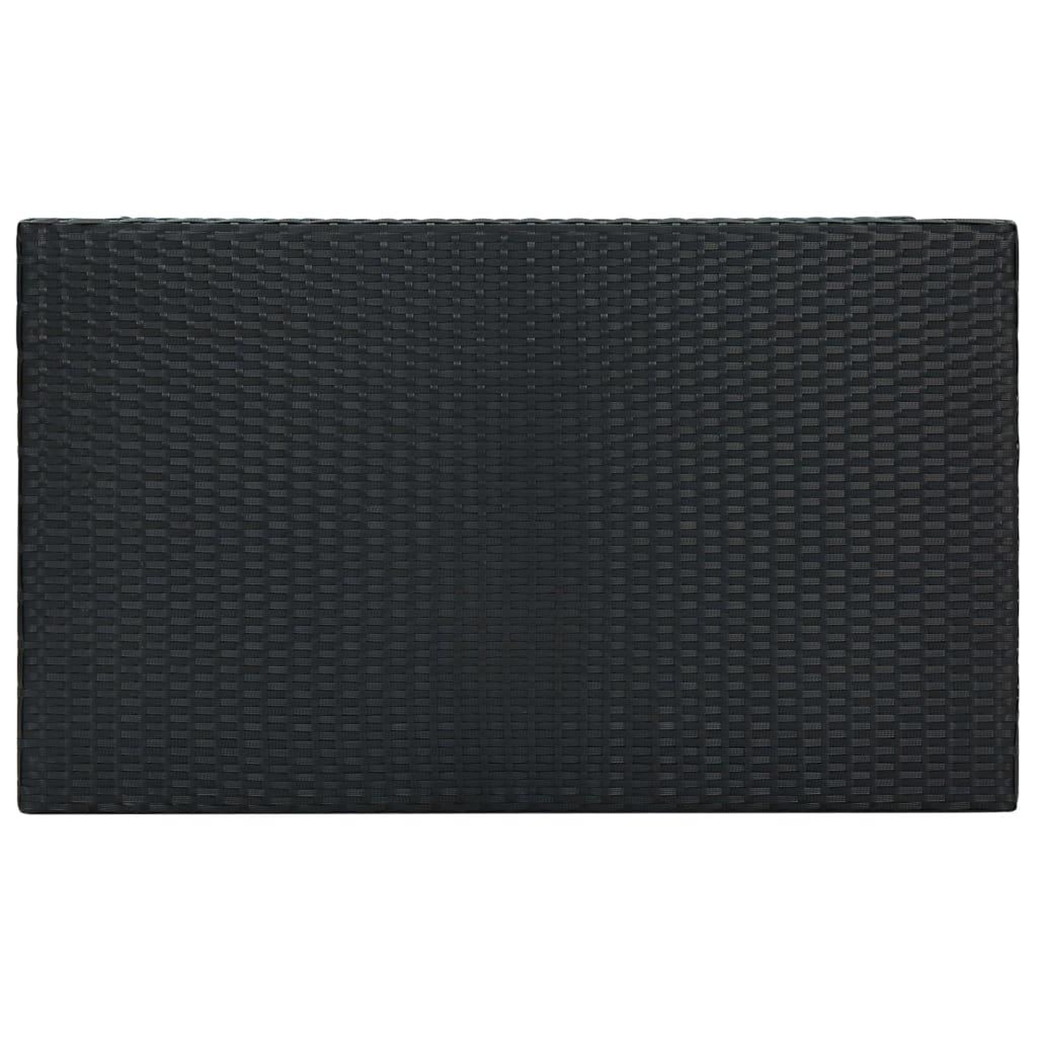 Voir la diapositive 4 : VIDAXL Table de bar de jardin Noir 100x60,5x110,5 cm Resine tressee