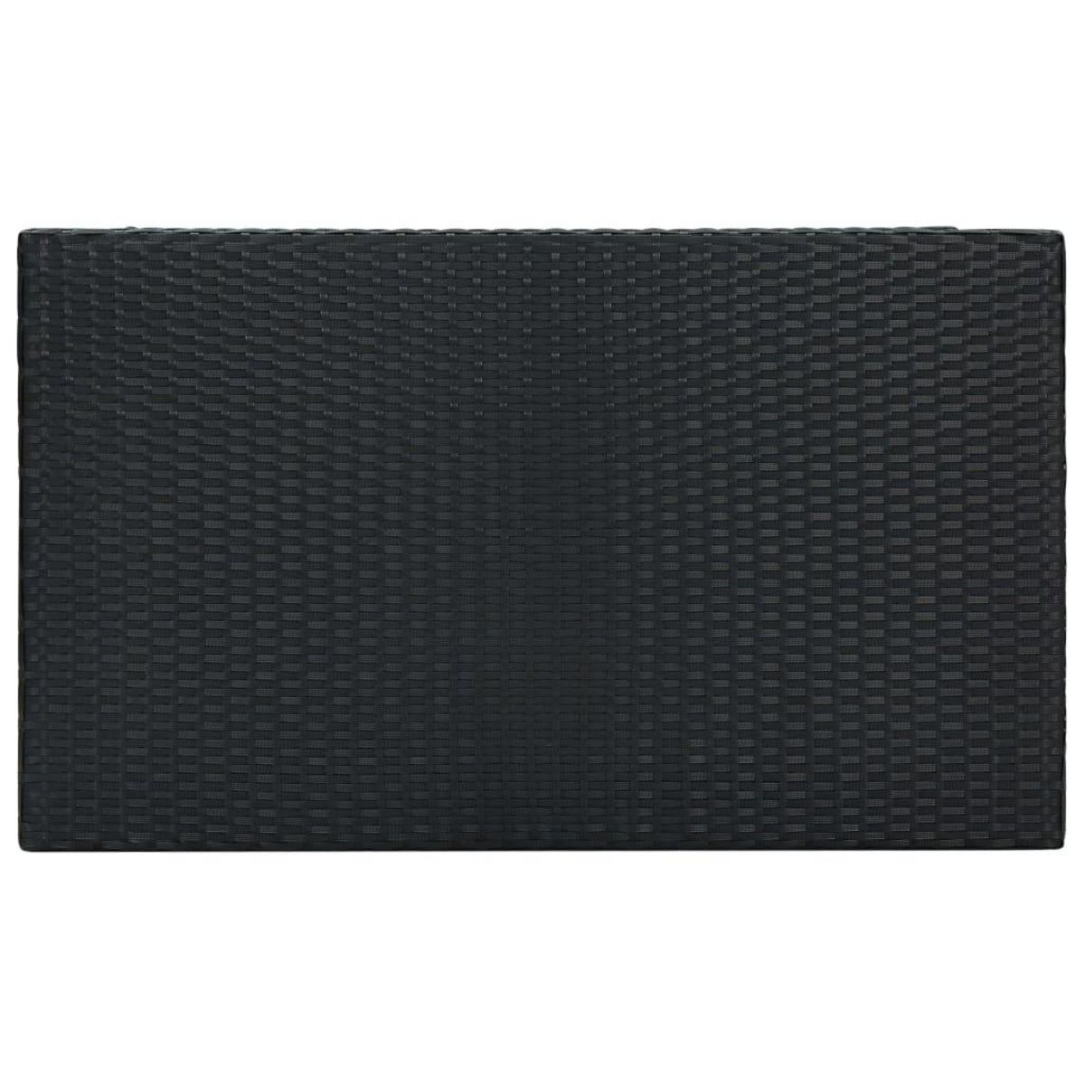 VIDAXL Table de bar de jardin Noir 100x60,5x110,5 cm Resine tressee