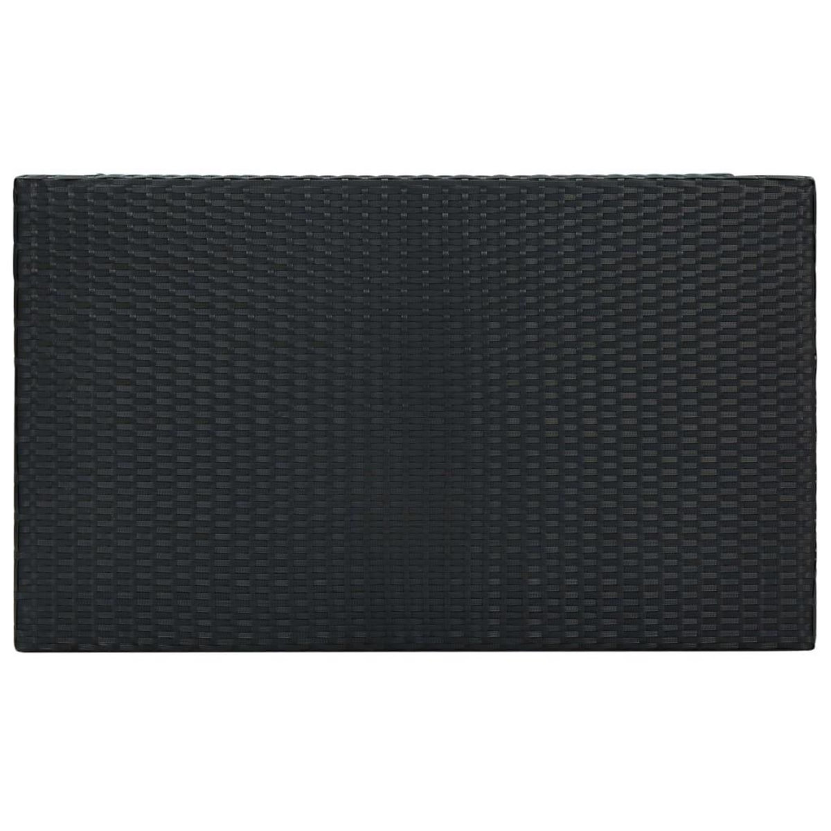 VIDAXL Table de bar de jardin Noir 100x60,5x110,5 cm Resine tressee