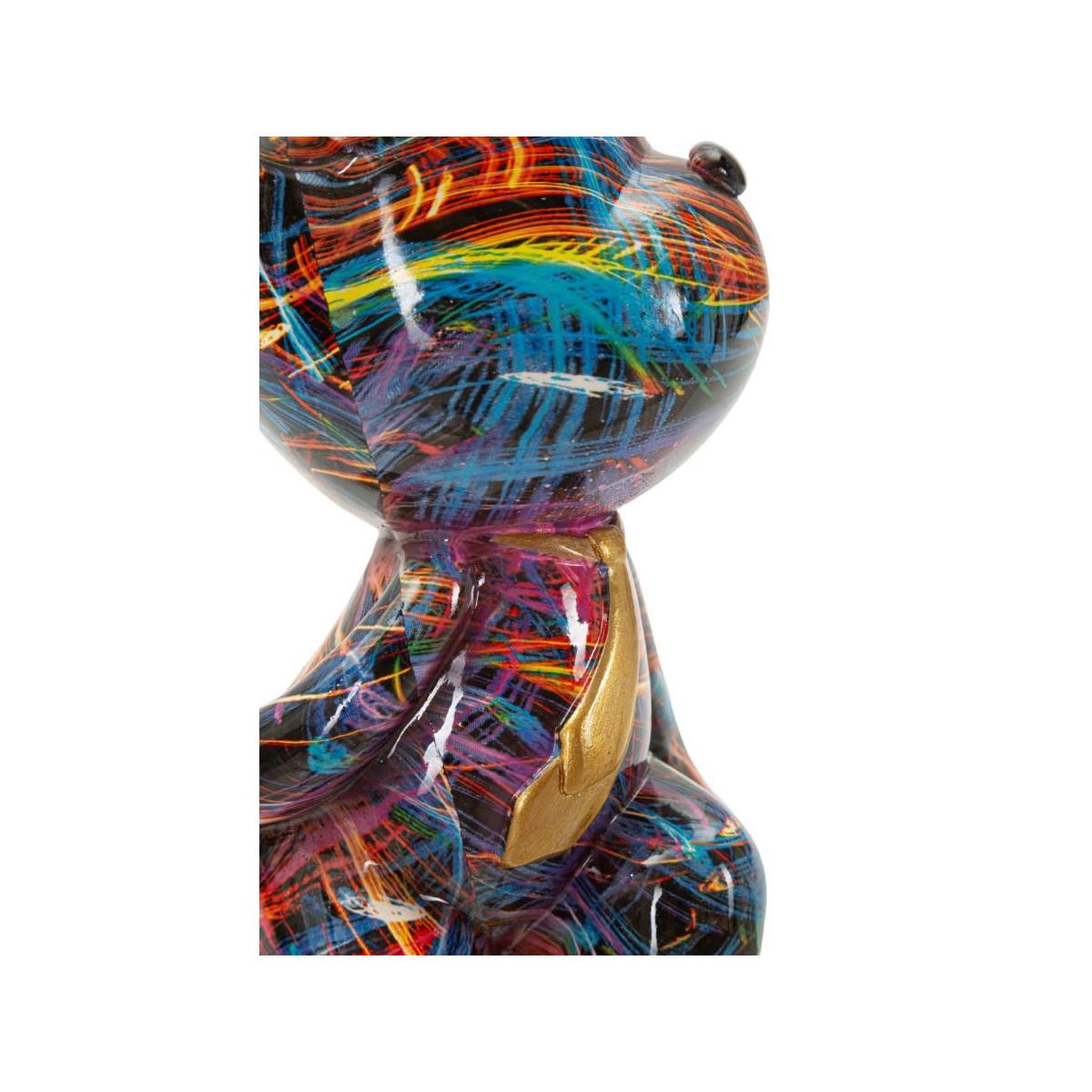 Voir la diapositive 5 : Paris Prix Ourson cravate en résine  psyco  23cm multicolore