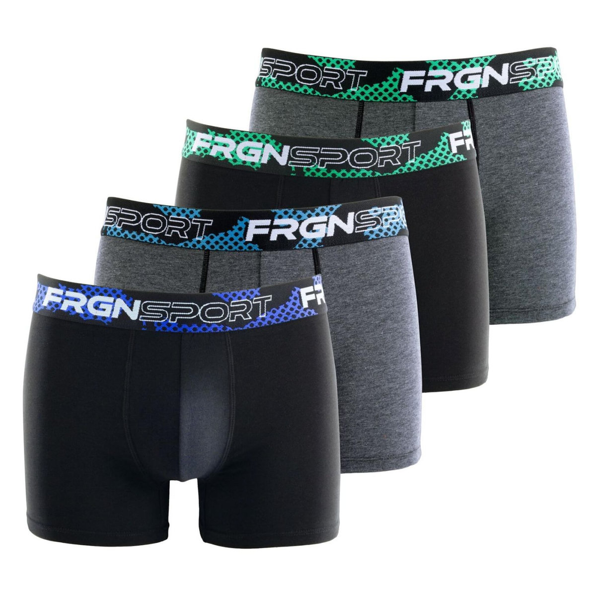 FREEGUN Lot de 4 boxers homme en coton Dynamics Tom