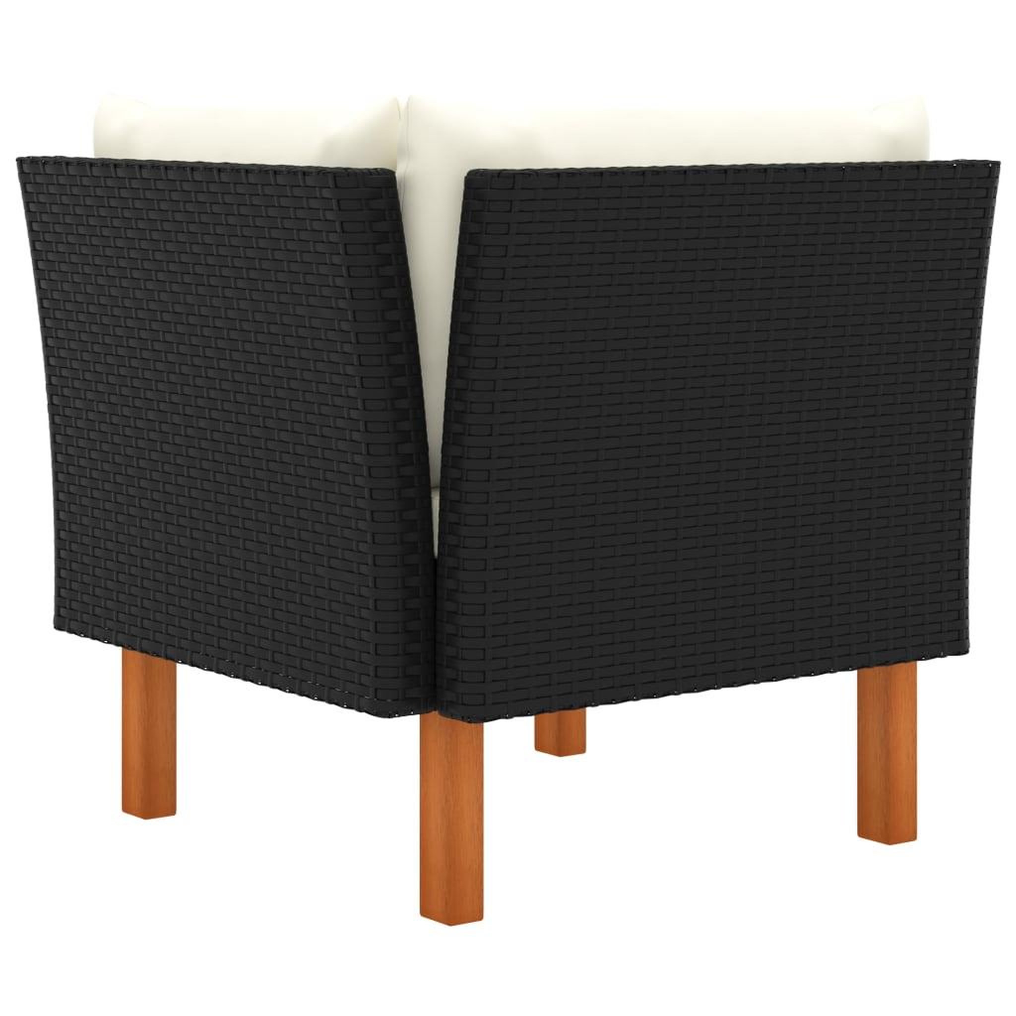 Voir la diapositive 5 : VIDAXL Canapes d'angle 2pcs Resine tressee et bois d'eucalyptus massif