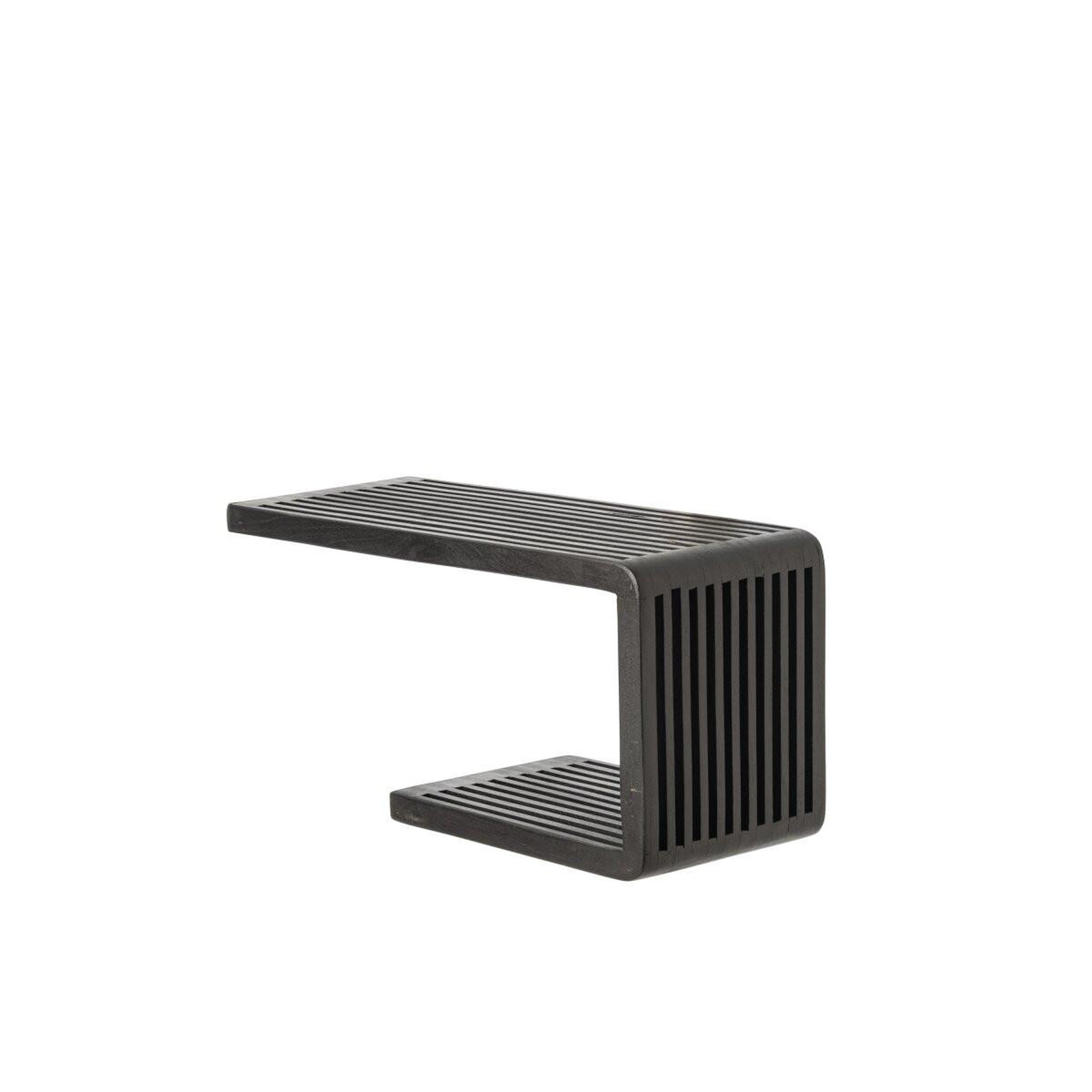 Voir la diapositive 2 : J-LINE Étagère murale en bois  lars  50cm noir