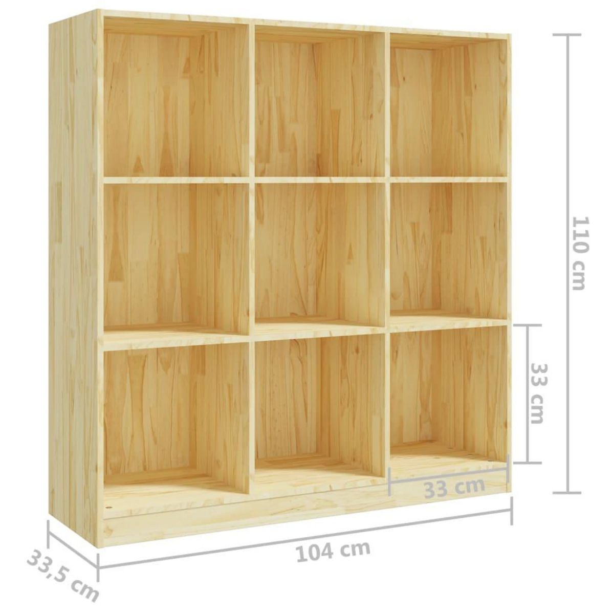 VIDAXL Bibliotheque/Separateur de piece 104x33,5x110 cm pin massif