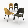 Voir la diapositive 1 : Rendez vous déco Pack 4 chaises en velours jaune et vert-Pénélope
