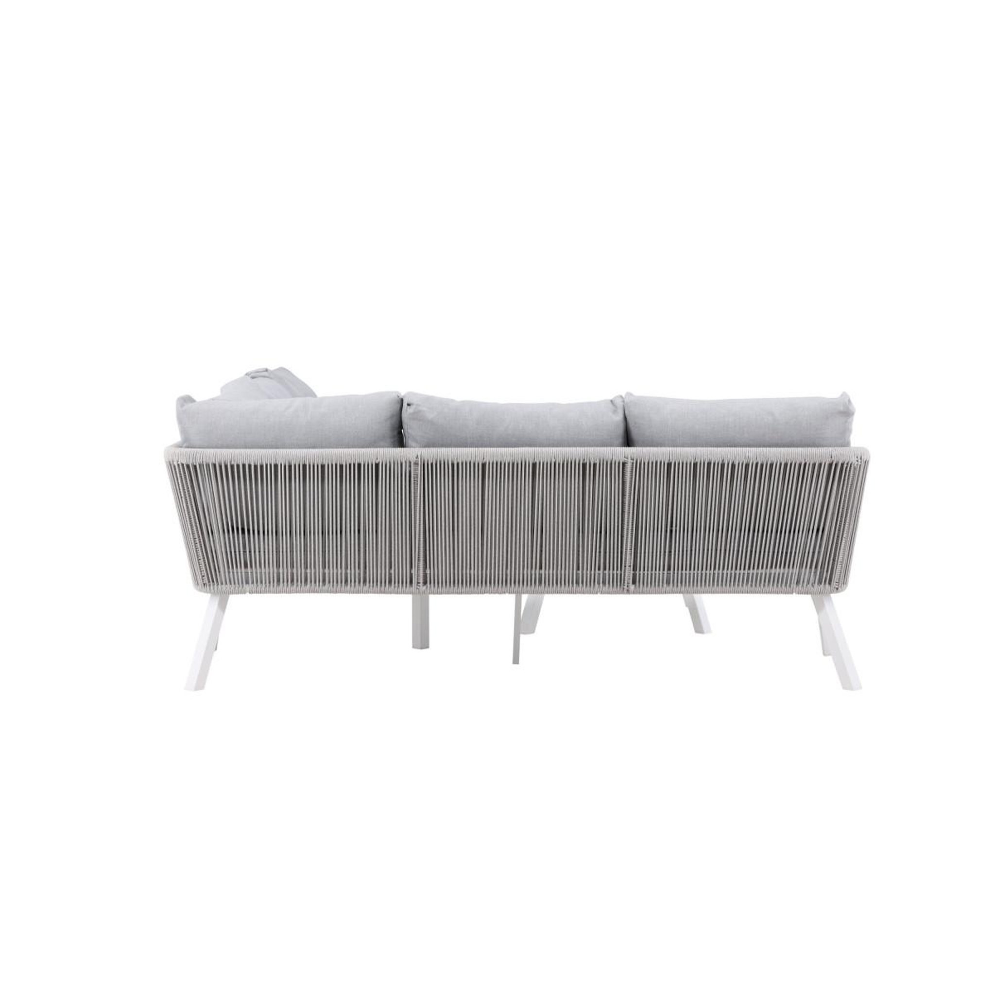 Voir la diapositive 6 : Paris Prix Salon d'angle de jardin  virya  206cm blanc & gris