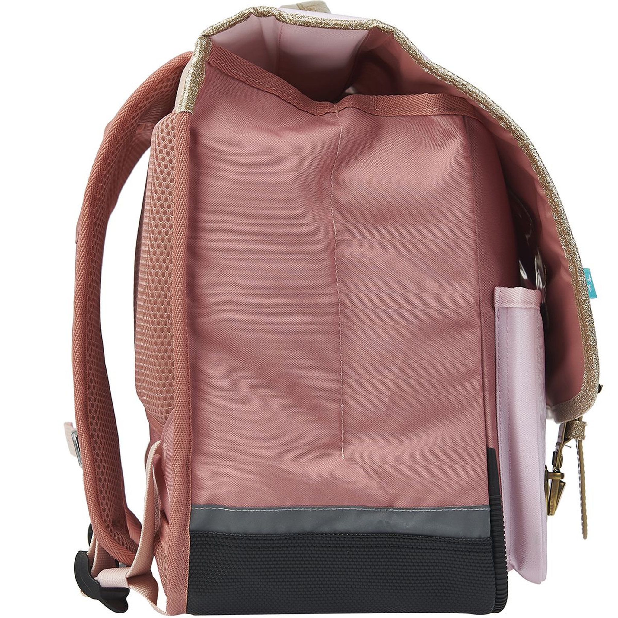 Voir la diapositive 3 : AUCHAN Cartable 38 cm CP/CE1/CE2 rose et doré Be Wild
