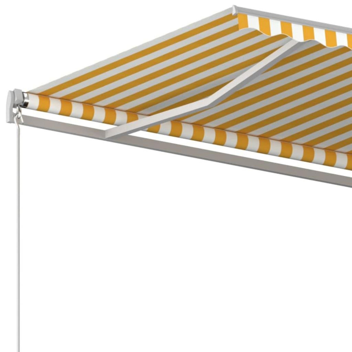 VIDAXL Auvent manuel retractable 400x350 cm Jaune et blanc