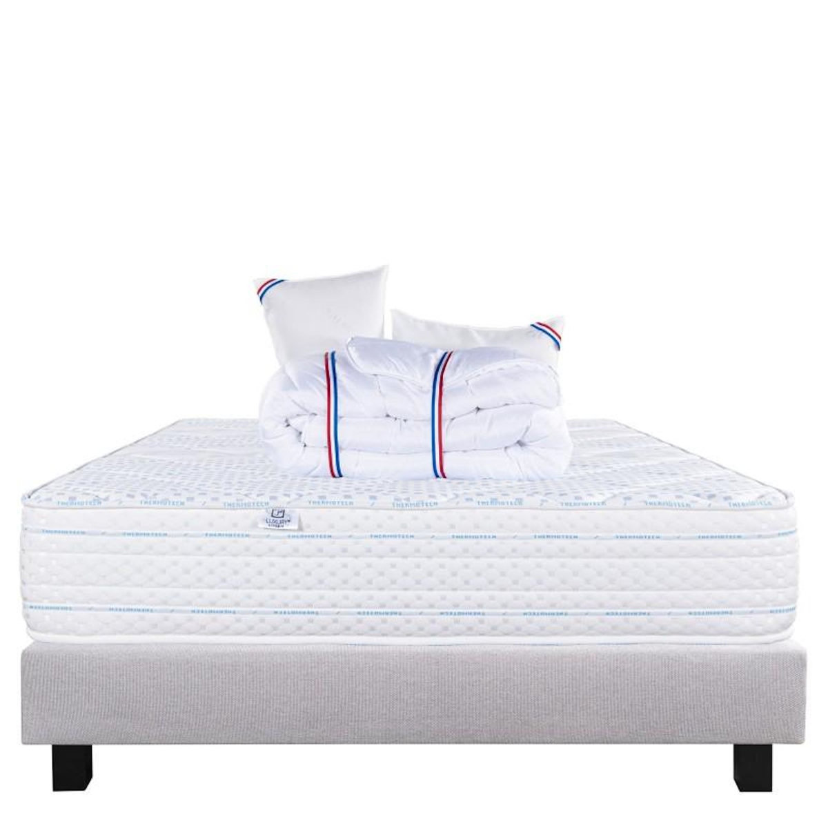 LUXURY LITERIE Ensemble literie mousse, Thermotec Ferme, Gris