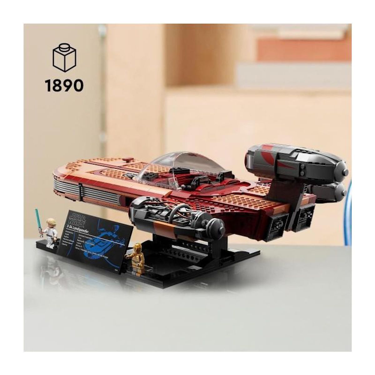 LEGO LEGO Star Wars 75341 Le Landspeeder de Luke Skywalker, Maquette de Vaisseau Spatial, Adultes