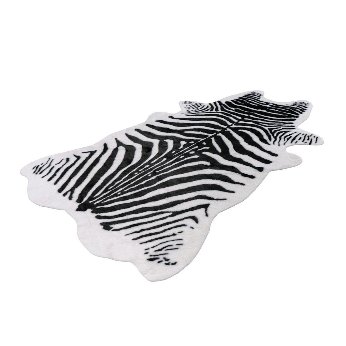 Paris Prix Tapis Imitation Peau de Zèbre  Desert  160x230cm Noir & Blanc