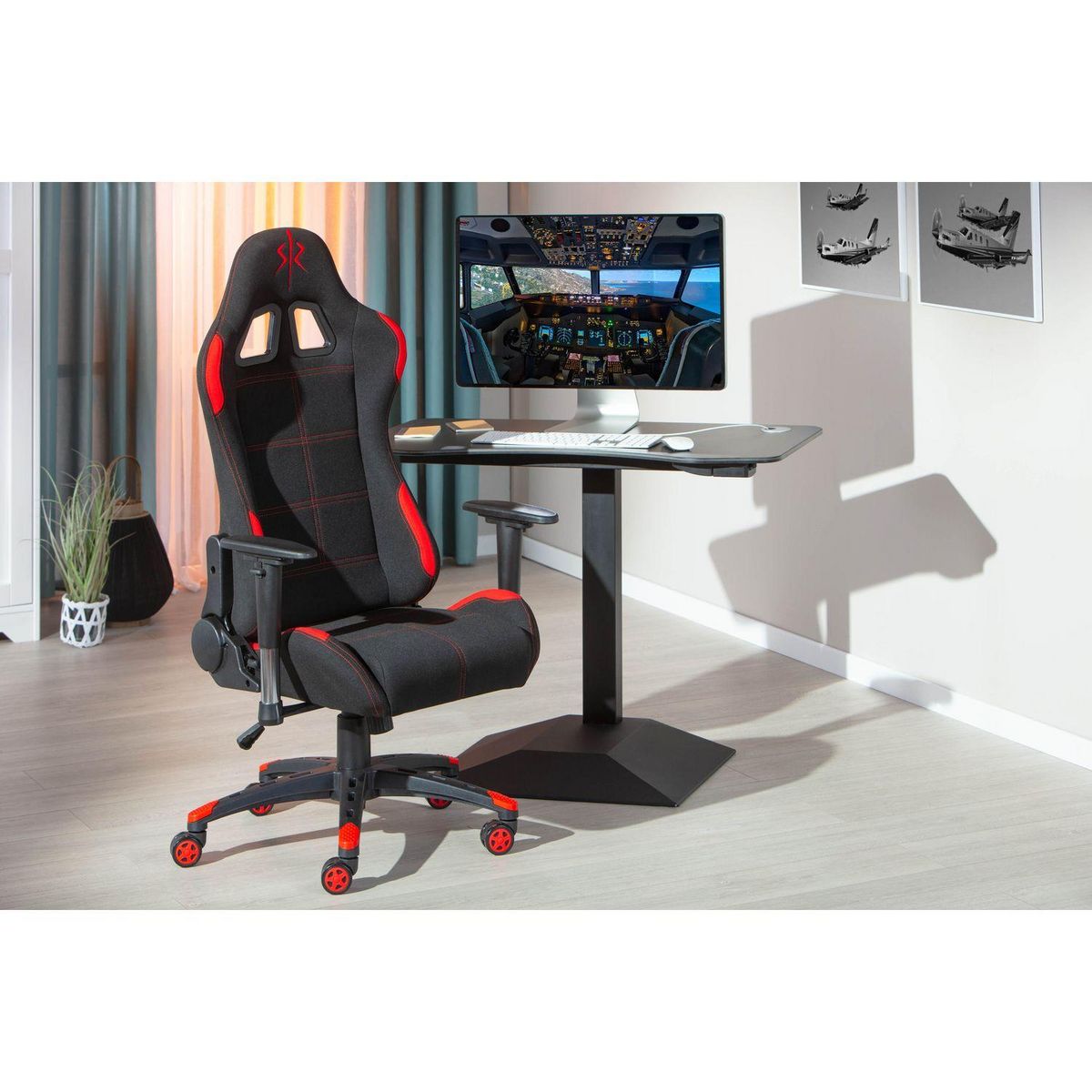 Fauteuil de bureau gamer pivotant ajustable en hauteur RACING