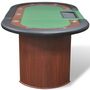 Voir la diapositive 5 : VIDAXL Table de poker pour 10 joueurs avec espace de croupier Vert