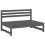 Voir la diapositive 3 : VIDAXL Salon de jardin 4 pcs gris bois massif de pin