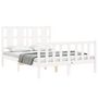 Voir la diapositive 4 : VIDAXL Cadre de lit sans matelas blanc bois de pin massif