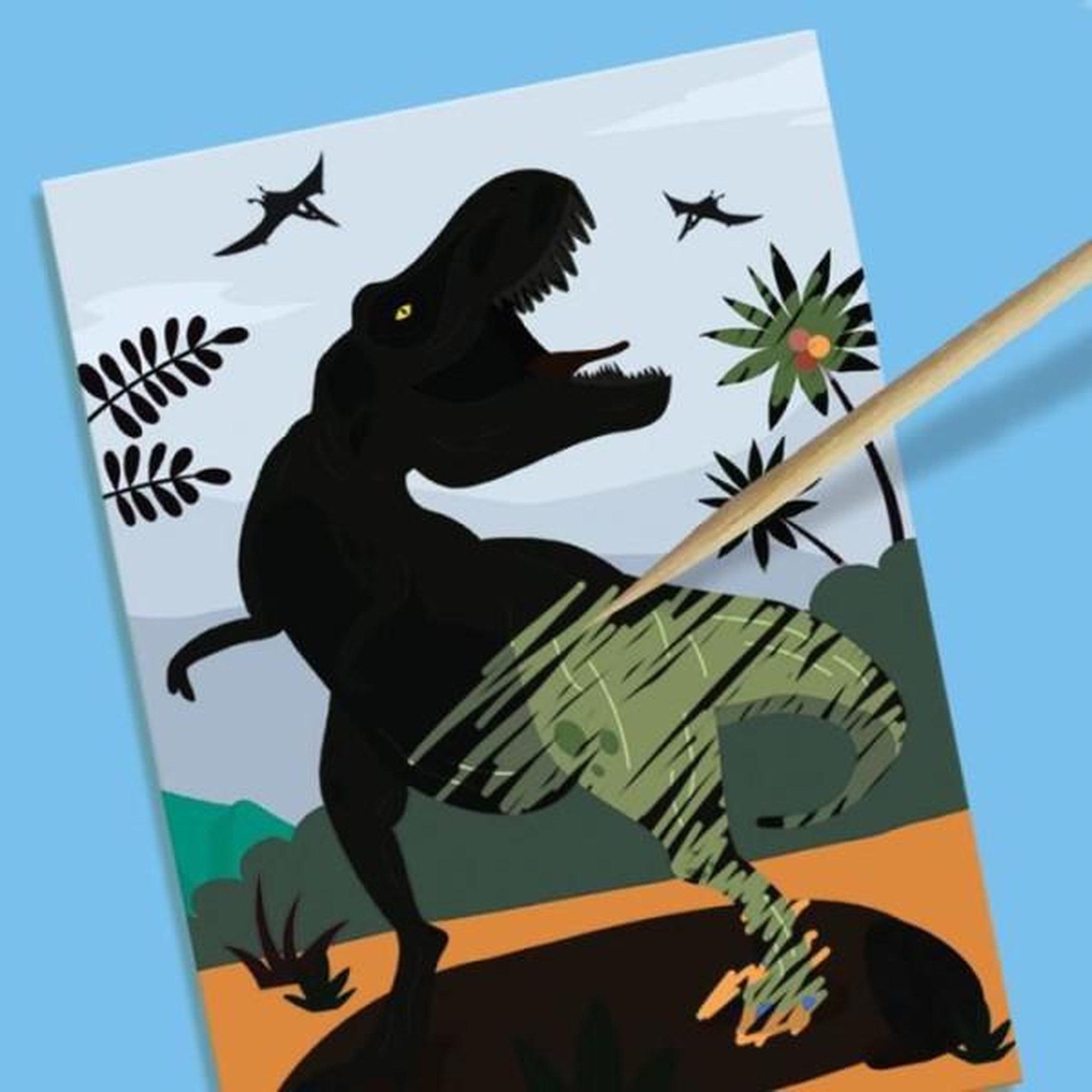 Voir la diapositive 5 : SES Creative Dinosaures 2 en 1 - Moulage et peinture et scratch - Loisirs créatifs - SES CREATIVE - Mouler, peindre et scratcher des dinosau