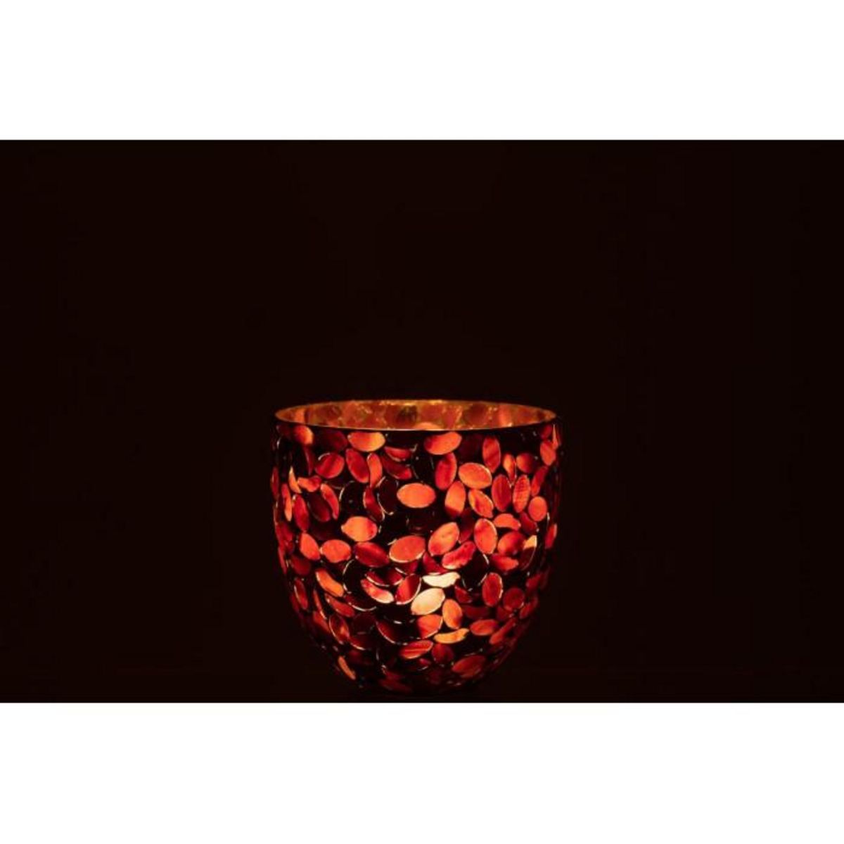 Paris Prix Photophore Mosaïque en Verre  Rico  15cm Bordeaux