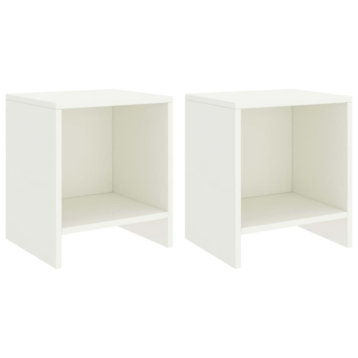 VIDAXL Tables de chevet 2 pcs Blanc 35x30x40 cm Bois de pin massif