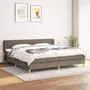 VIDAXL Sommier a lattes de lit avec matelas Taupe 200x200 cm Tissu
